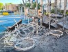 Пострадавшую от пожара детскую площадку в Озерах приведут в порядок