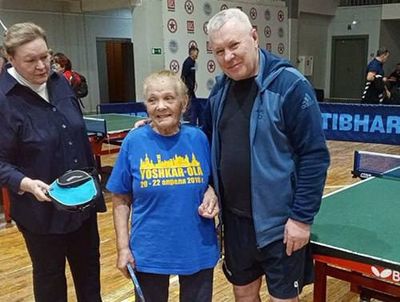 91-летняя коломчанка выступила на чемпионате России по настольному теннису